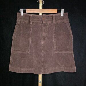La Fe Maraboutee Brown Corduroy Mini Skirt 38 (US 6)